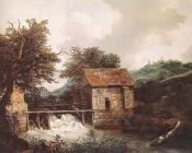 Two Watermills And An Open Sluice Near Singraven - 雅各布·凡·雷斯达尔